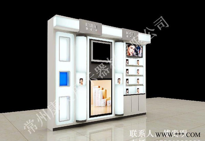 化妆品商场**柜台全国糖酒展会化妆品展柜设计制作图2