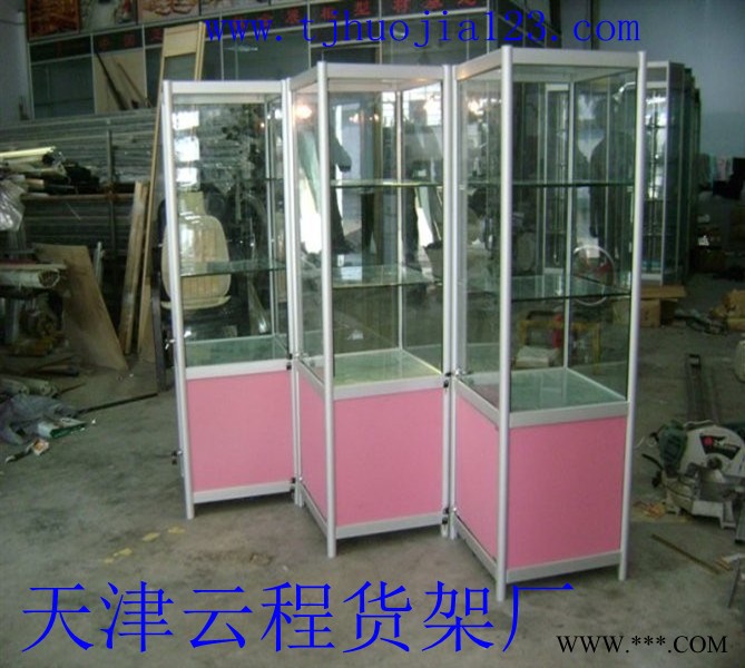 天津云程货架****货架展柜饰品架**柜钛合金展架展示柜