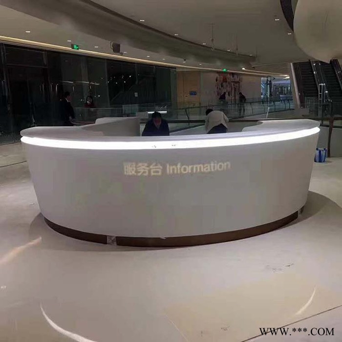 上海雕宝人造石接待台定制安装 人造石吧台图8