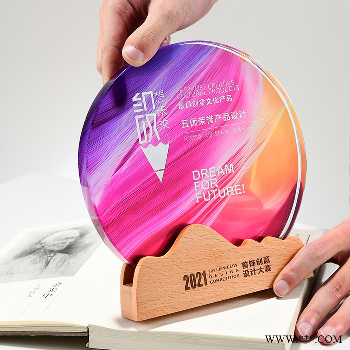 中山木质水晶奖牌授权牌便宜制作，赠经销商奖牌，商会成立牌匾挂牌批发定做