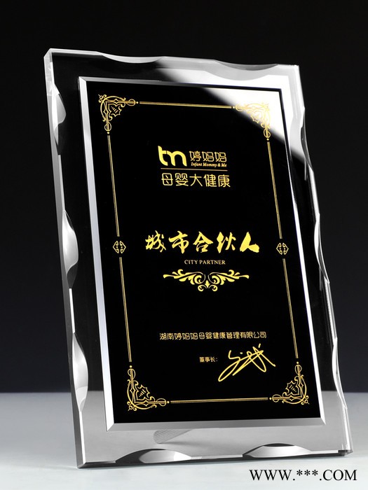 中山木质水晶奖牌授权牌便宜制作，赠经销商奖牌，商会成立牌匾挂牌批发定做图4