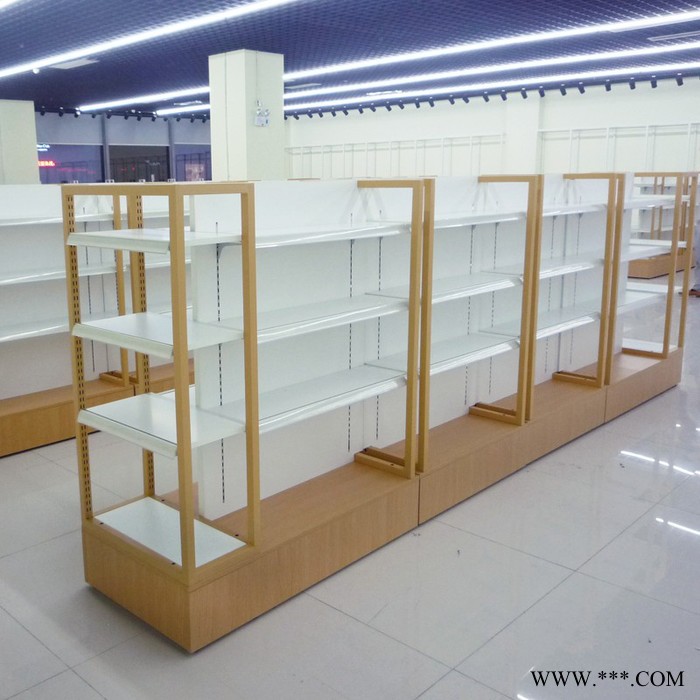 超市货架进口零食便利店展示架木质**柜中型进口食品店中岛图2