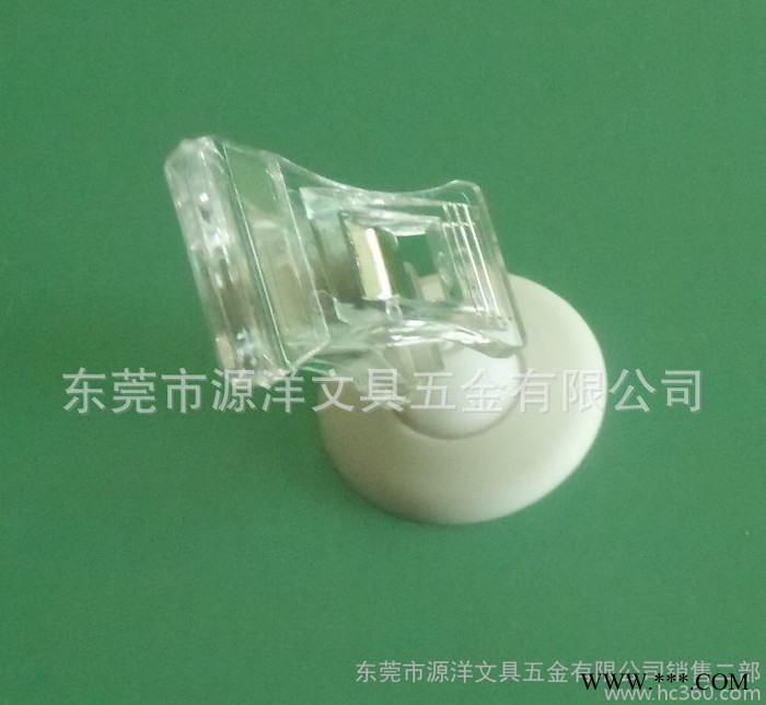 超市展示促销牌竖立夹 广告立牌塑料夹子 透明旋转夹 材质：PVC图2