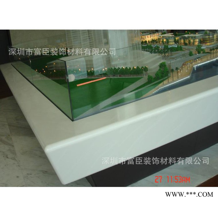 深圳无缝异形石材前台 接待台定制图2