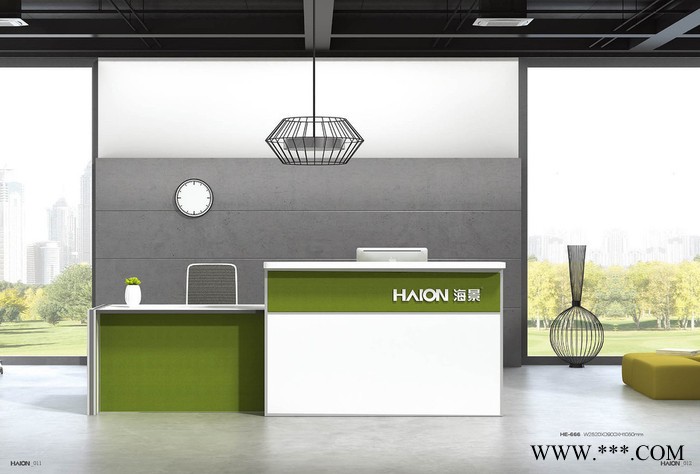 海景 板式办公家具 接待台图4