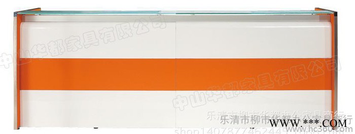 华都品牌办公家具新款接待台JQ-L-20-1时尚前台桌收银台现代简约图2