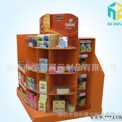 【恒创定制】纸货架，纸展示架，纸堆头，纸立牌，纸PDQ