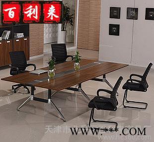 天津公家具时尚创意简约会议桌板式现代组合培训桌洽谈桌接待台图2