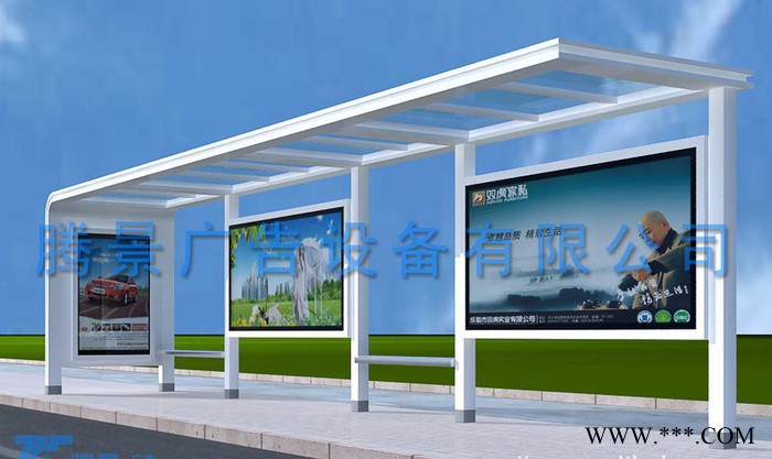 型材公交站台  型材候车亭  型材公交车站台灯箱制作宿迁图2
