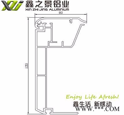 鑫之景60X120拉布灯箱铝型材图2