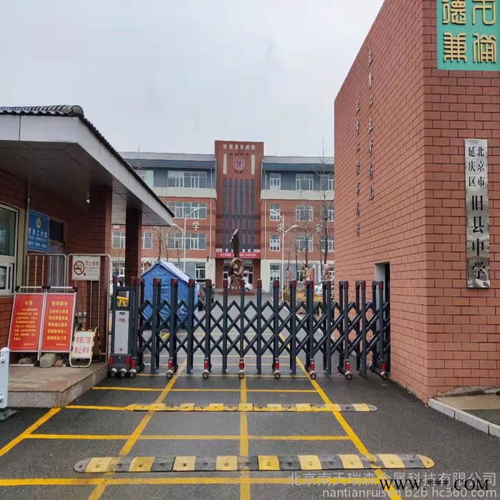 南天瑞森 供应 电动广告门 自动平移门 铝型材伸缩门 伸缩门价钱 安装维修
