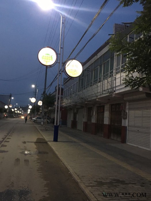 潍坊直销圆形彩塑不锈钢铝型材路灯杆灯箱 时尚美观广告牌图3