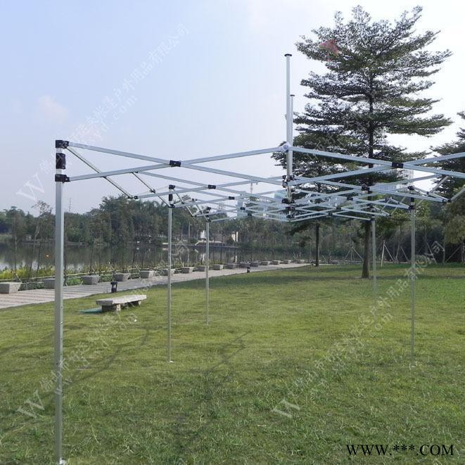 好运来帐篷户外用品38柱铝合金帐篷架 自动折叠帐篷架 户外帐篷架 3X6米图1