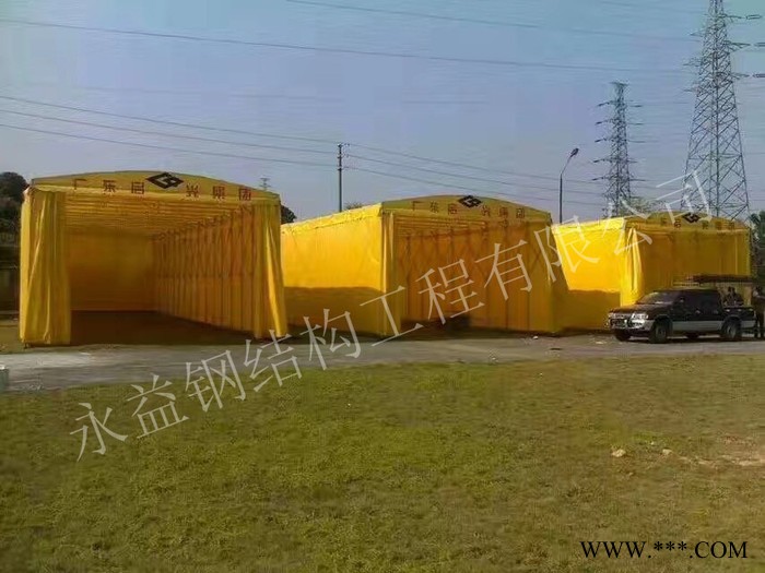 永益 推拉雨棚批发  折叠帐篷厂家 可移动伸缩帐篷** 加固加厚图5