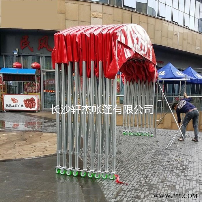 轩杰Q235 活动推拉雨篷大型仓库帐篷、大型折叠帐篷、推拉活动雨棚、固定帆布雨棚，大排档雨棚，图3