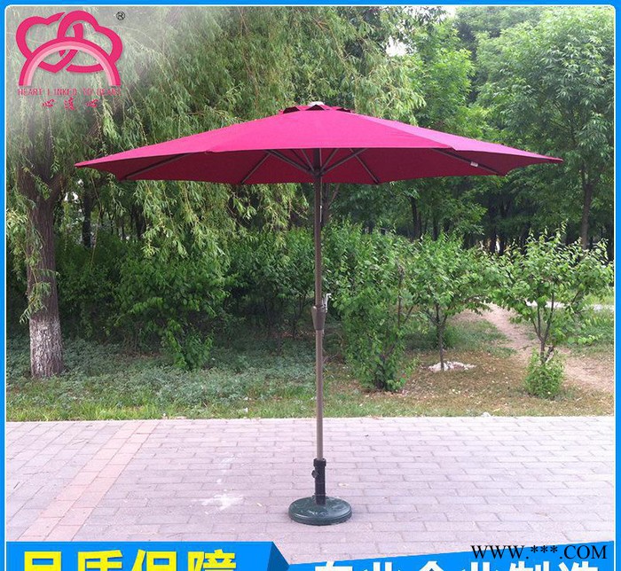 中柱伞 圆形中柱手摇伞 休闲中柱太阳伞 遮阳广告伞图2