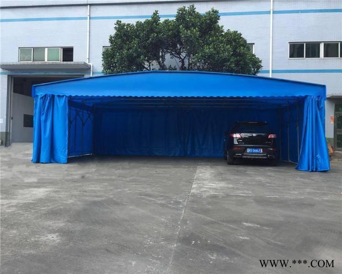 大型仓储伸缩雨棚户外物流仓库蓬推拉棚移动雨篷折叠帐篷图8