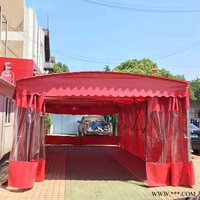 大型仓储伸缩雨棚户外物流仓库蓬推拉棚移动雨篷折叠帐篷图6