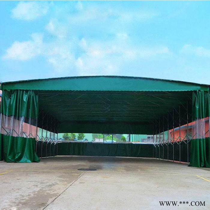 大型仓储伸缩雨棚户外物流仓库蓬推拉棚移动雨篷折叠帐篷图7