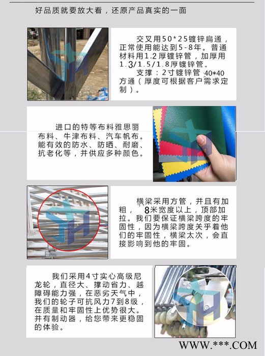 吉林鑫元美华Q235 推拉雨棚活动帐篷户外遮阳棚折叠帐篷推拉帐篷图8
