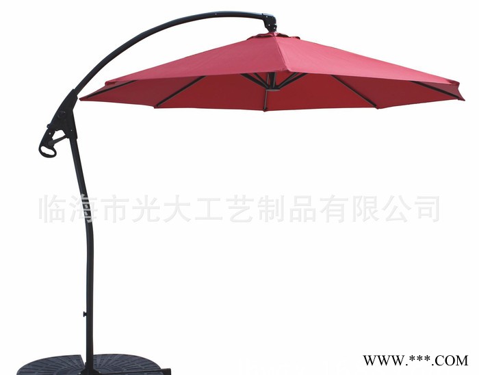 户外铝合金防雨太阳伞新型手推伞遮阳伞香蕉伞侧立伞图3