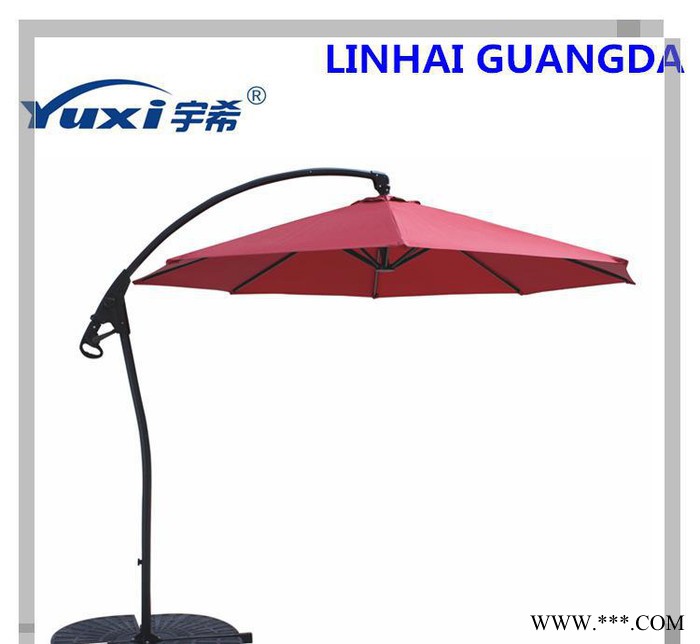户外铝合金防雨太阳伞新型手推伞遮阳伞香蕉伞侧立伞图2