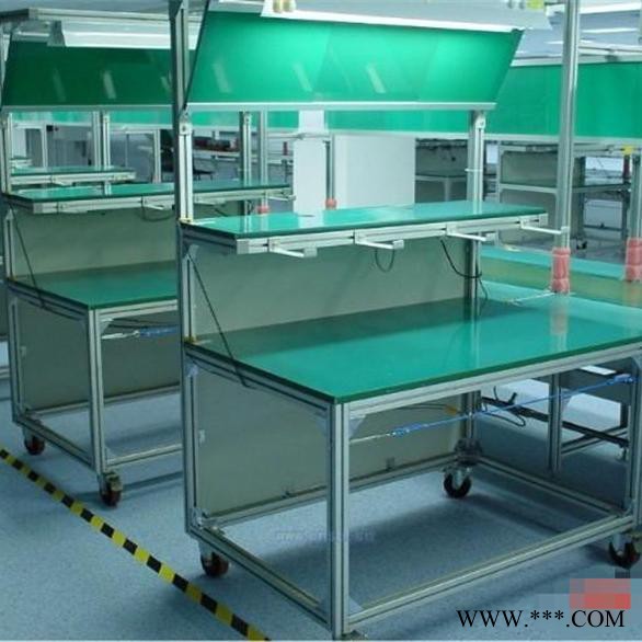 庭轩 防静电操作台 铝型材组装防静电工作台桌子 防静电工作台 铝型材组装 实力厂家直供图6