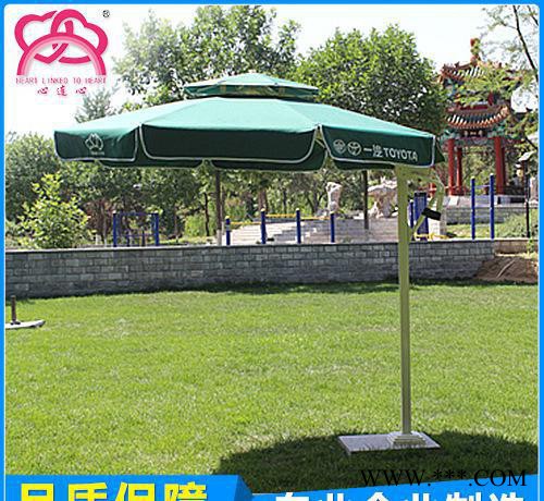 双层户外广告伞 休闲单边太阳伞 活动广告太阳伞 庭院遮阳伞图2
