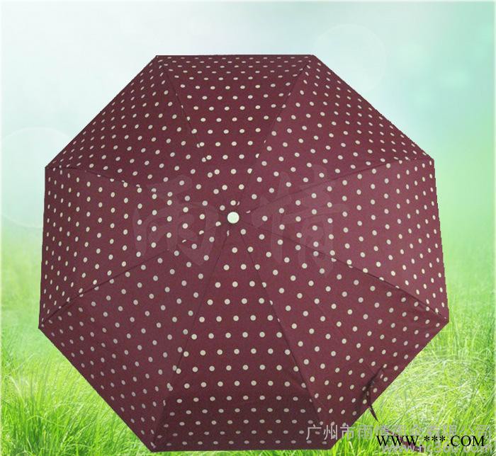 【品牌雨伞】三折女士太阳伞 雨伞厂家批发防紫外线礼品雨伞图3