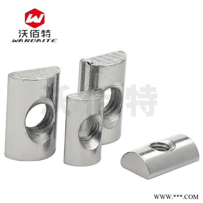 国标 镀锌半圆螺母 圆形螺母 长方形螺母 30型40型M4-M8 铝型材图4