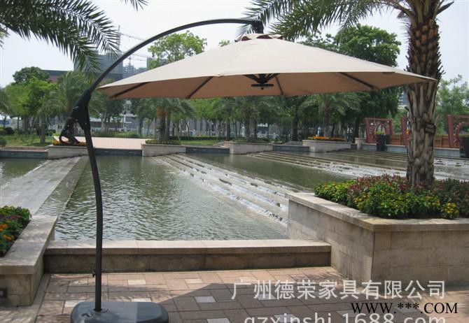 水座香蕉伞 可360度旋转遮阳吊边伞 花园休闲户外太阳伞图3