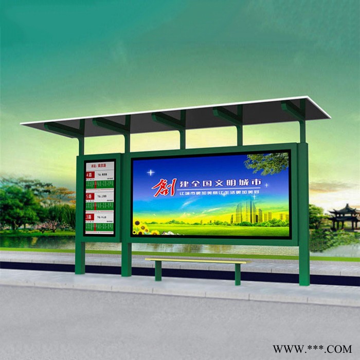 奥林定制 不锈钢候车亭 铝型材候车亭 公交候车厅 站台 巴士站图3