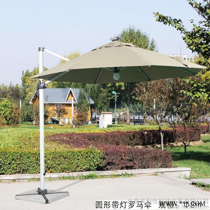 太阳能罗马伞带灯晴雨遮阳伞旋转伞太阳伞户外伞休闲伞沙滩伞图3