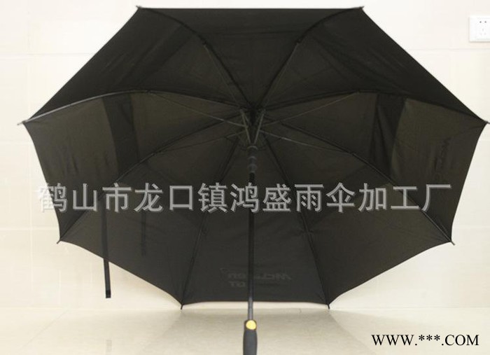 雨伞 双层高尔夫小黑伞太阳伞 礼品广告长柄雨伞定做logo图3