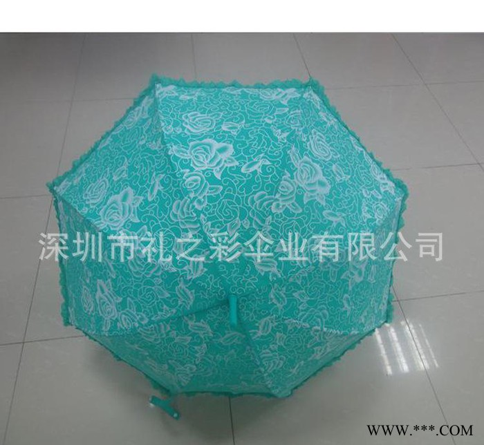 雨伞厂家批发 折叠蕾丝边黑胶阿波罗公主伞 遮阳防晒太阳伞图2