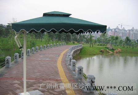 2.5M户外遮阳伞扳手伞四方双顶伞庭院伞岗亭伞太阳伞边柱伞图3