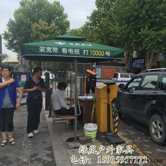 绿岚供就红色方形双顶户外侧边伞 青岛户外遮阳伞 保安站岗太阳伞图4