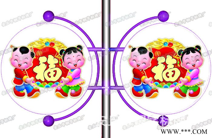 圆形路灯杆灯箱 铝型材圆形灯箱质量好美观耐用 欢迎订购图1