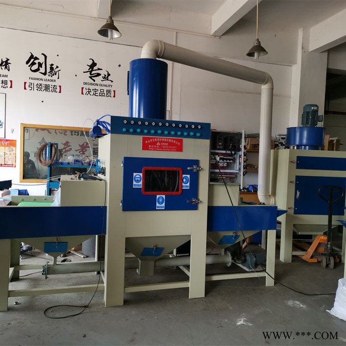 佛山自动喷砂机铝型材去氧化层通过式输送喷砂机图6