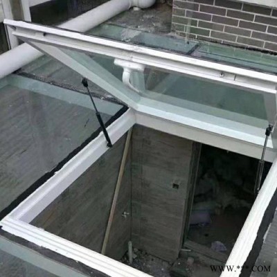 铝合金焊接天窗钢结构阳光房屋顶采光通风铝型材焊接电动排烟窗杭州厂