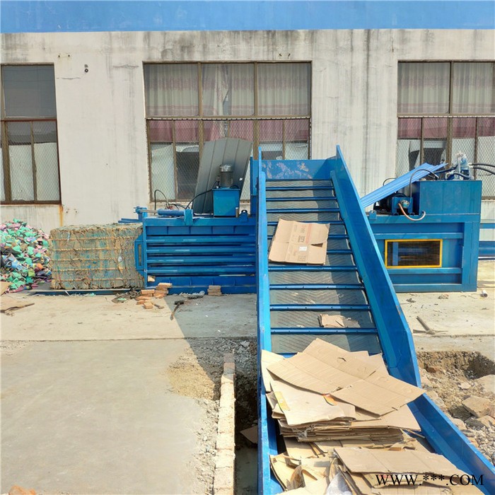 大型卧式废纸打包机 塑料卧式打包机 金属捆扎机 铝型材压缩机图4