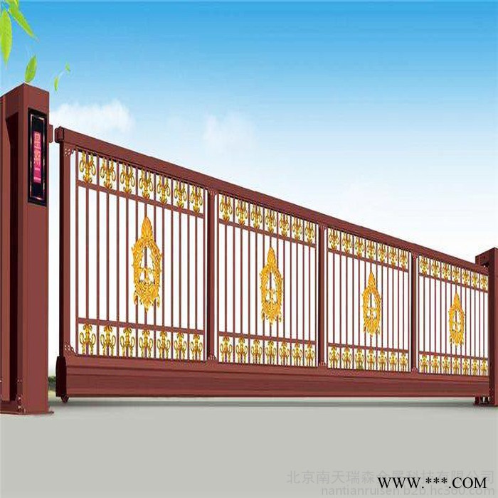 南天瑞森 智能悬浮门 电动铁大门价格 电动折叠门 铝型材定制图2