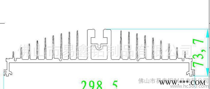 佛山 洗墙灯铝型材 散热器铝型材 5006型材图3