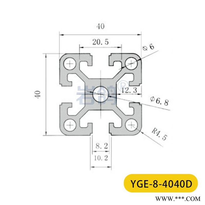 工业铝型材4040欧标铝材铝合金型材40*40加重支柱工作台框架设备铝型材图2