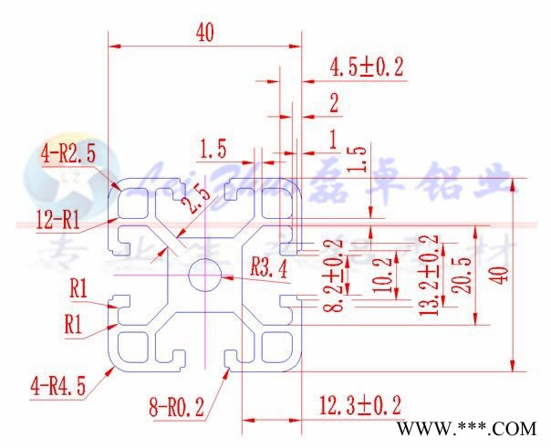 **苏州磊卓铝业工业铝型材欧标重型材流水线铝型材4040B图6