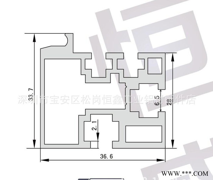 深圳市接驳台导轨铝型材.铝型材厂家图1