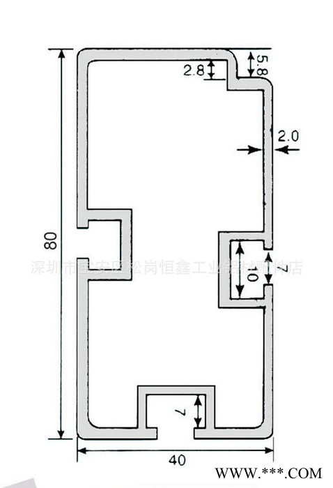 插件线铝型材.深圳市铝型材.东莞市铝型材批发图1
