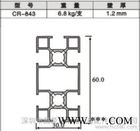 直销流水3060线铝型材 自动化框架铝合金型材图3