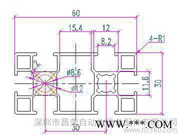 直销流水3060线铝型材 自动化框架铝合金型材图2