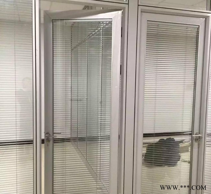 钢铝新款办公室玻璃隔断钢铝结合高隔断 单玻钢铝高隔间铝型材图3